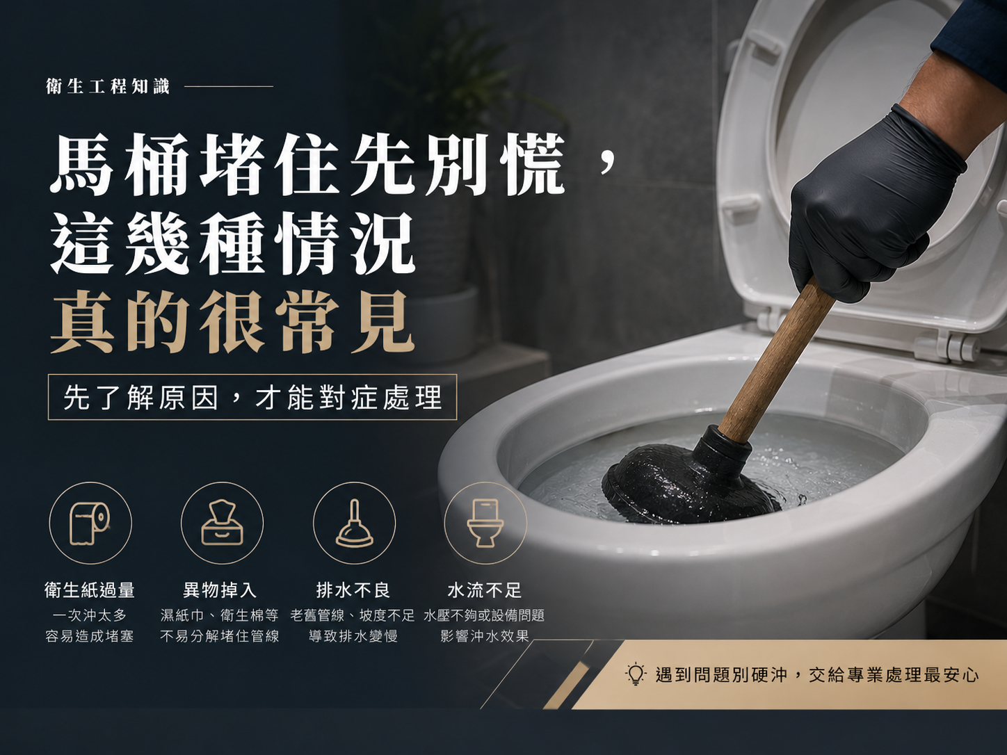 馬桶堵住先別慌，這幾種情況真的很常見